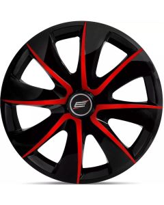 Calota Esportiva Tuning Aro 13 Universal Prime Preto e Vermelho