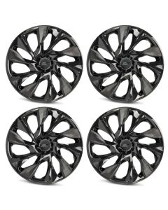 Jogo 4 Calotas Esportivas DS4 Universal Aro 13 14 15 Cubo Baixo ou Alto Black Aro 13